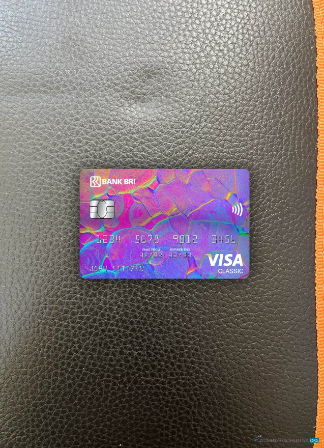 Download Indonesia Bank Rakyat Indonesia (BRI) visa classic card photolook front Photoshop template